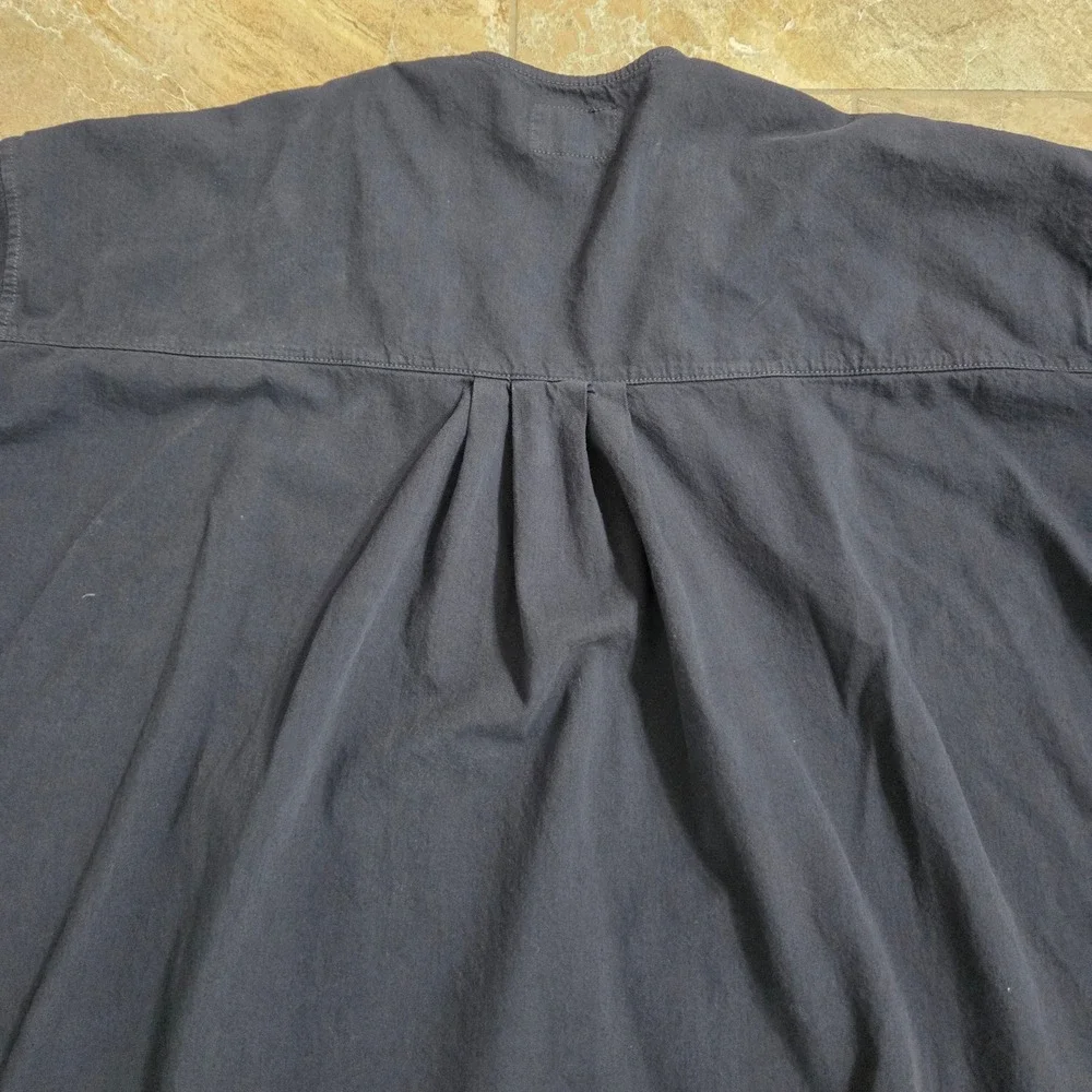 Lucky Brand Indigo Tunic Top Pleated Back 3/4 Sleeve‎ Casual Shirt S - Picture 7 of 7